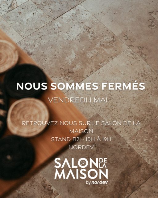 🚧 Fermeture exceptionnelle ce vendredi 1er mai

On se retrouve dès demain, samedi 2 mai, de 9h à 16h en magasin !

Et retrouvez-nous également au Salon de la Maison de 10h à 19h 🏡

À très vite !